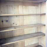 Old XL Napoleonic oak glass bookcase, 19th century