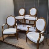 Louis XVI living room in gilded wood