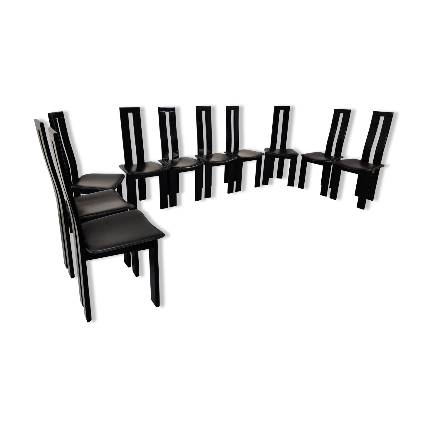 10 chairs by Pietro Costantini, Italy 80s