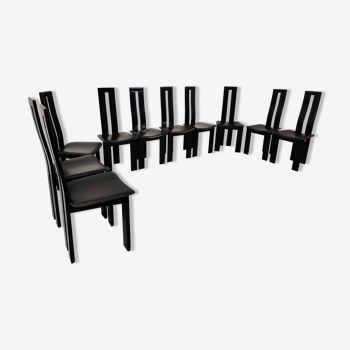 10 chairs by Pietro Costantini, Italy 80s