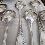 6 silver-plated metal tablespoons