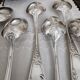 6 silver-plated metal tablespoons