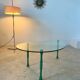 Old bean coffee table free form glass top Italian design 80s vintage
