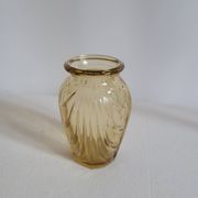 Small yellow draped bulb vase