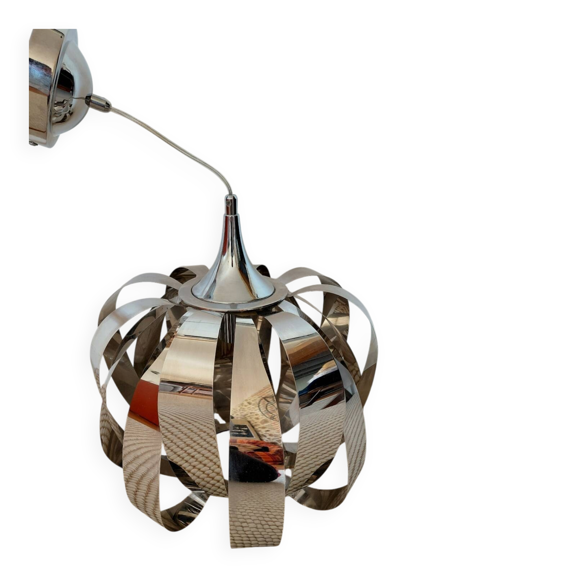 Chrome vintage suspension design space age - 1970s