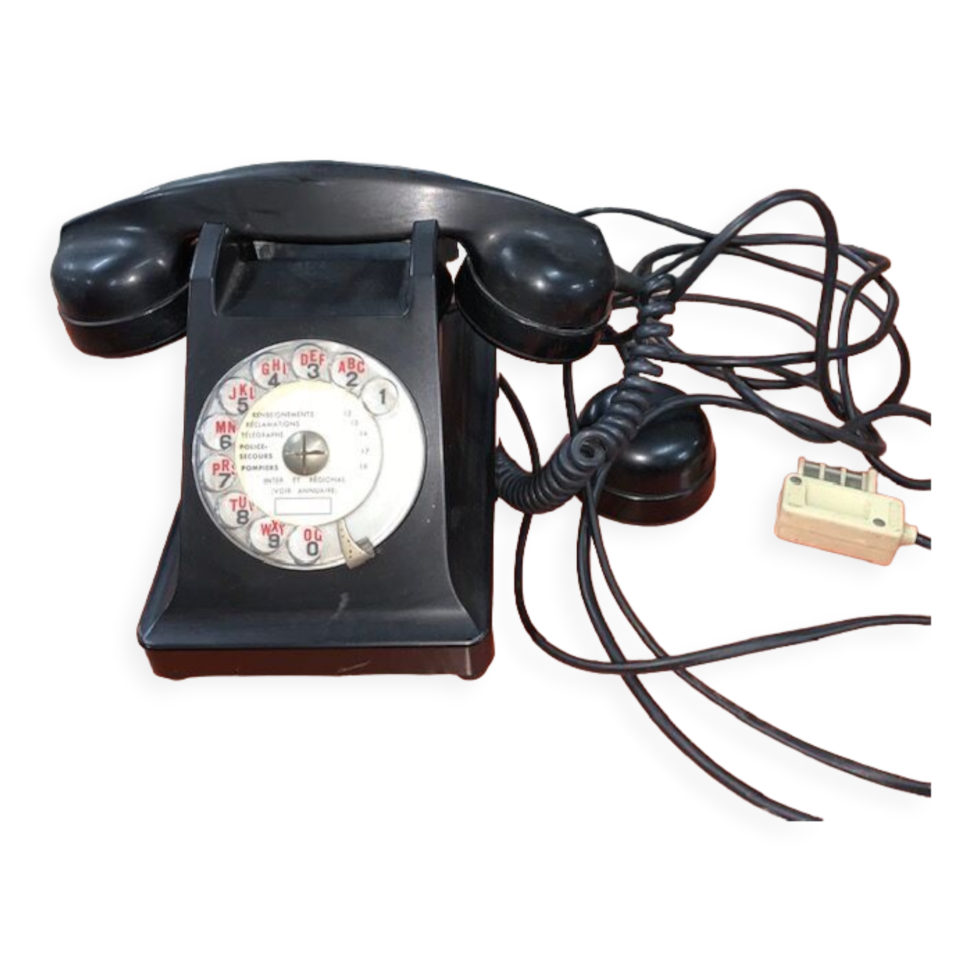 Old black bakelite phone