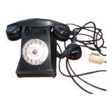 Old black bakelite phone