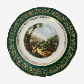 Decorative plate porcelain of limoges