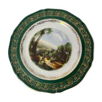 Decorative plate porcelain of limoges
