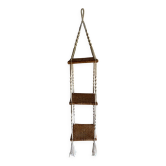 Porte plante bambou et macramé