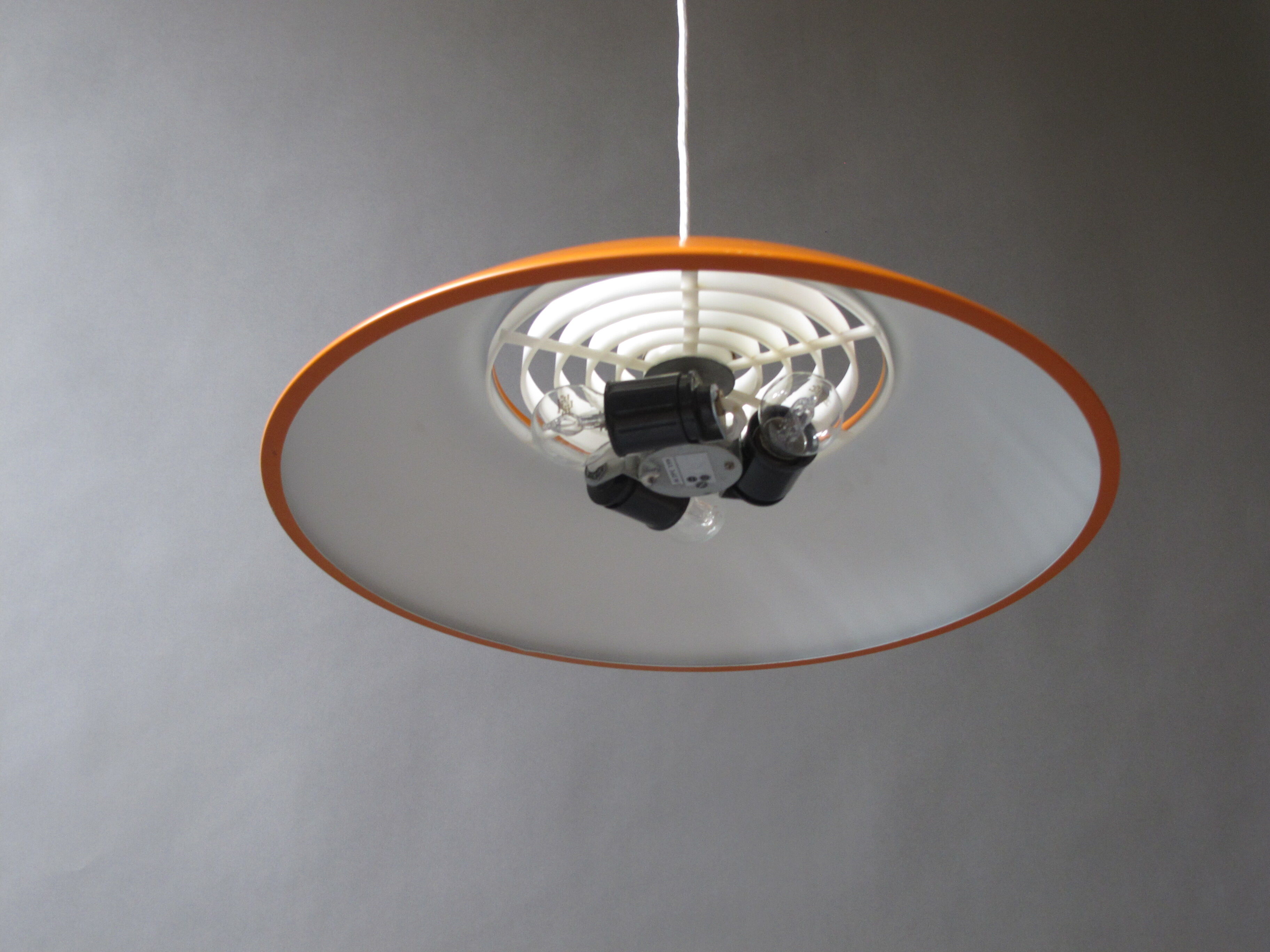 Orange pendant by Sven Middelboe for Nordisk Solar