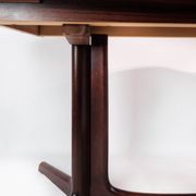 Dining table in rosewood with extensions of Danish design by Gudme Furniture, 1960s