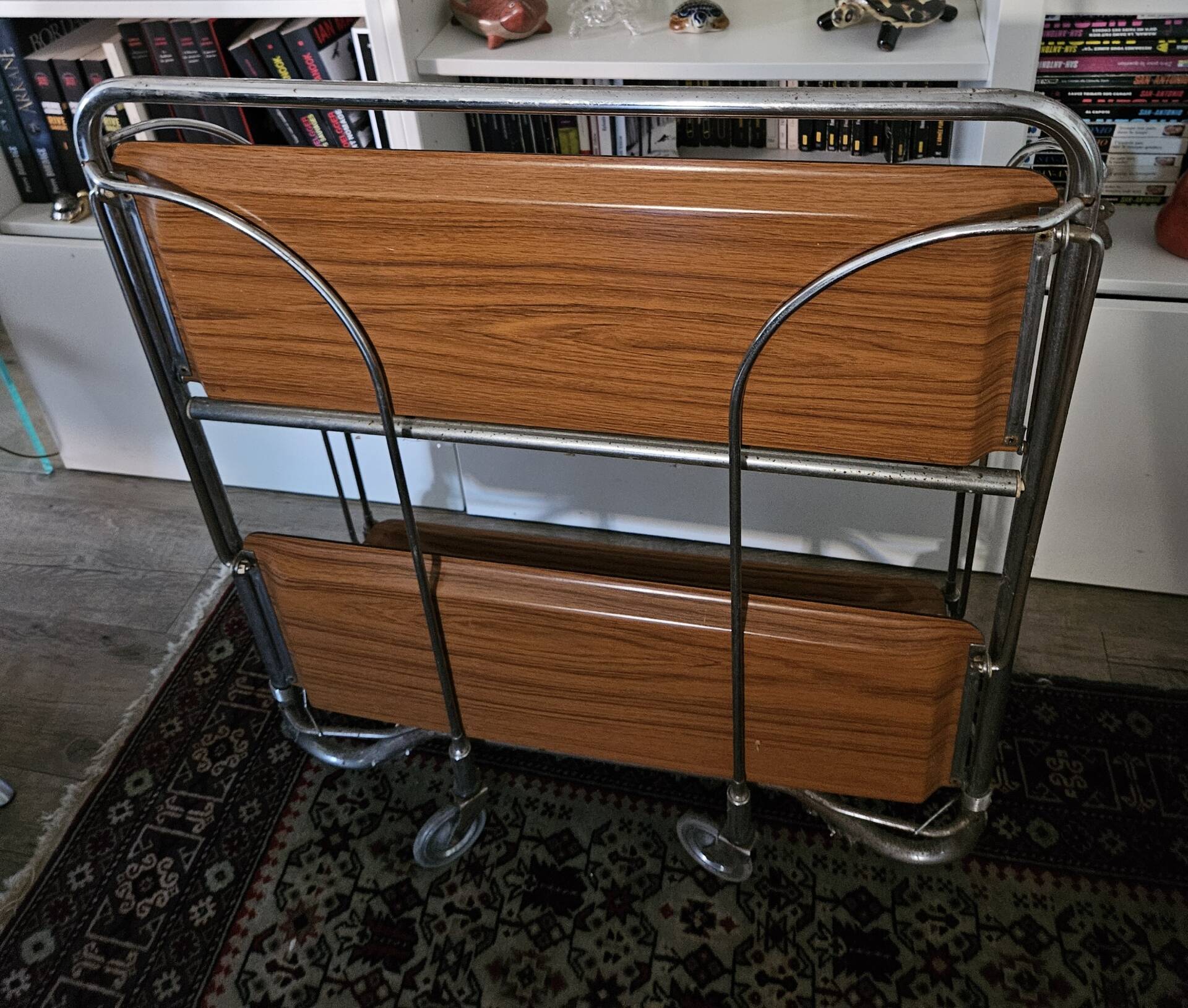 Vintage chrome folding table & 70's Formica