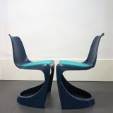 Paire de chaises empilables modèle 290 conçue par Steen Ostergaard pour CADO, 1970