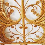 Peacock rattan headboard