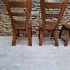 Brutalist oak chairs