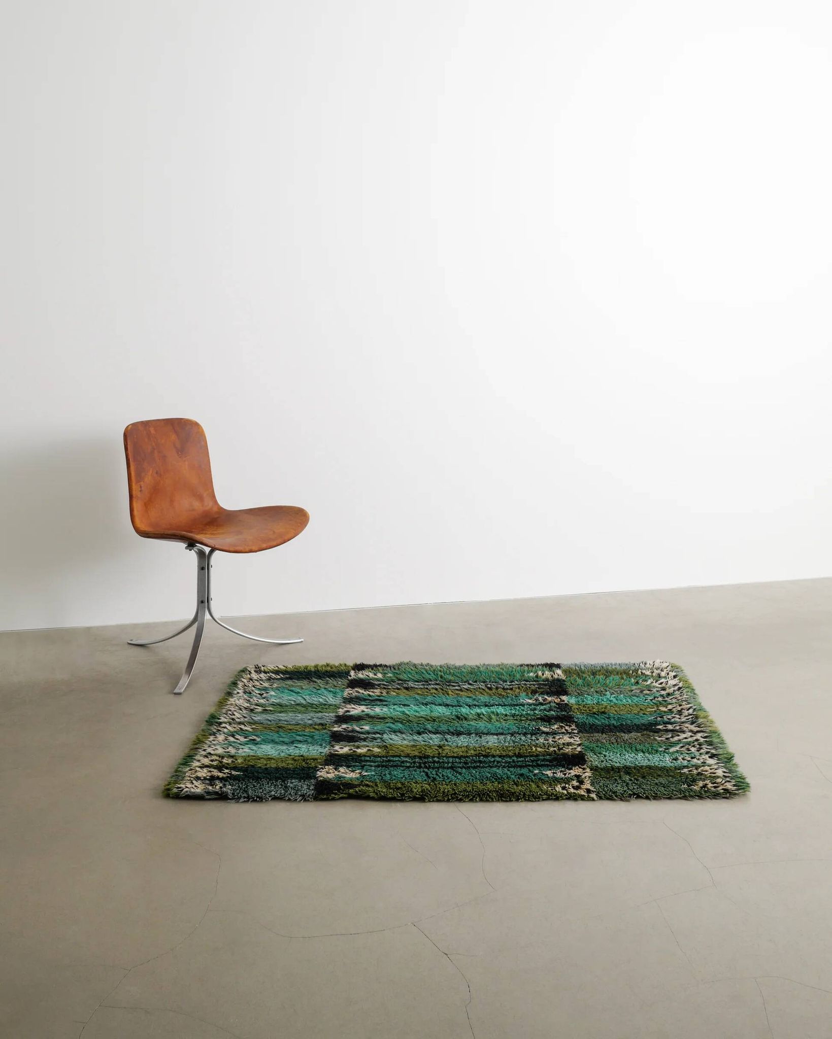 Swedish Mid Century Woven Wool Pile Rug by Marianne Richter, 1960s