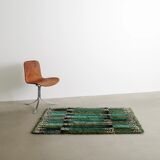 Swedish Mid Century Woven Wool Pile Rug by Marianne Richter, 1960s