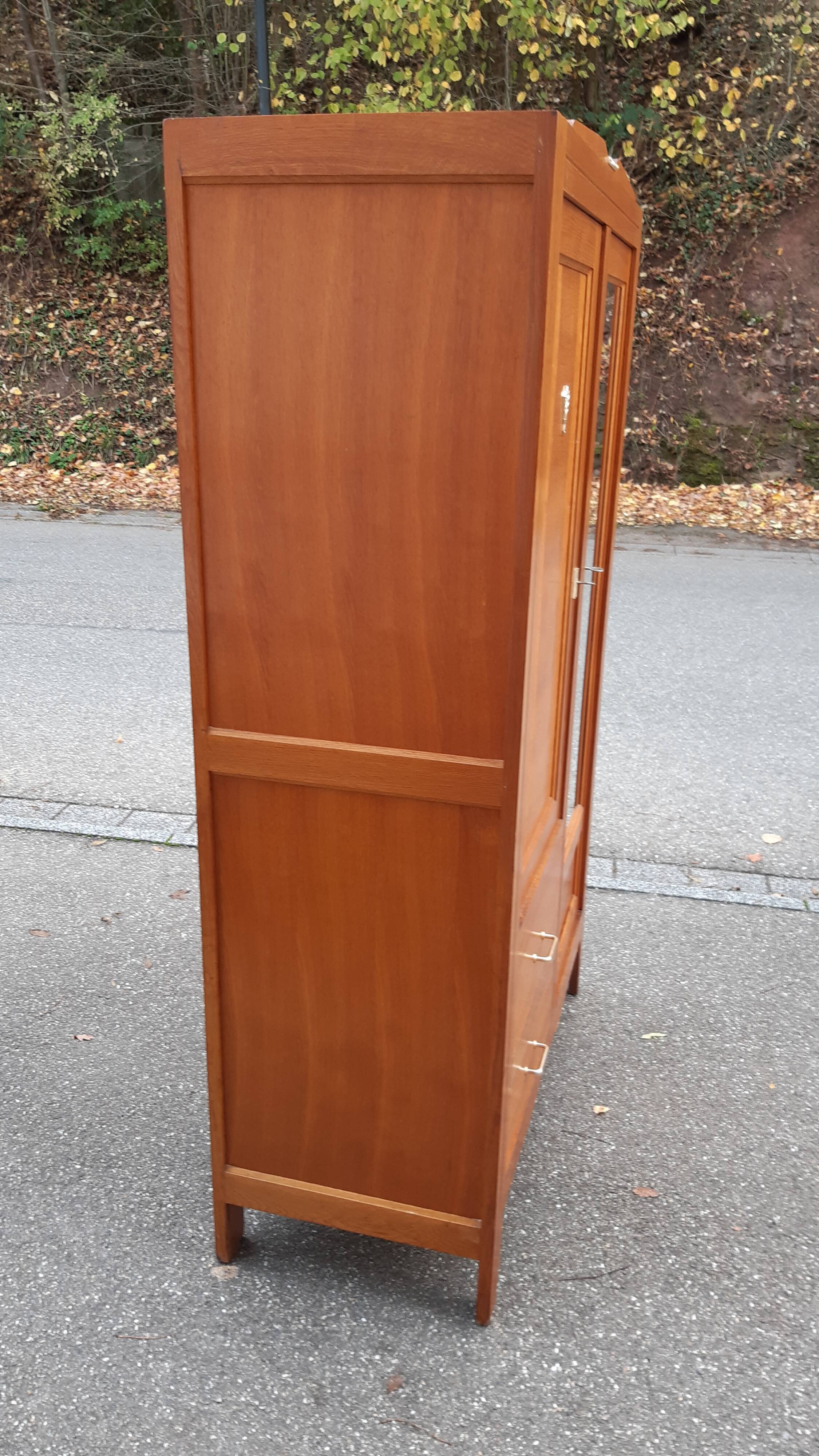 Parisian golden oak cabinet 1950