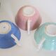 Set of 3 cups Moulin des Loups, vintage, French
