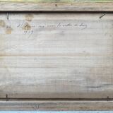 Old painting "Valley in Saint Savin" Hautes Pyrénées 1919 HSP