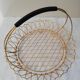 Lot 2 brass baskets and scoubidou 60s