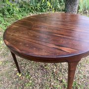 Scandinavian dining table in Rio rosewood.