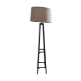 Dark brown industrial floor lamp