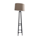 Dark brown industrial floor lamp