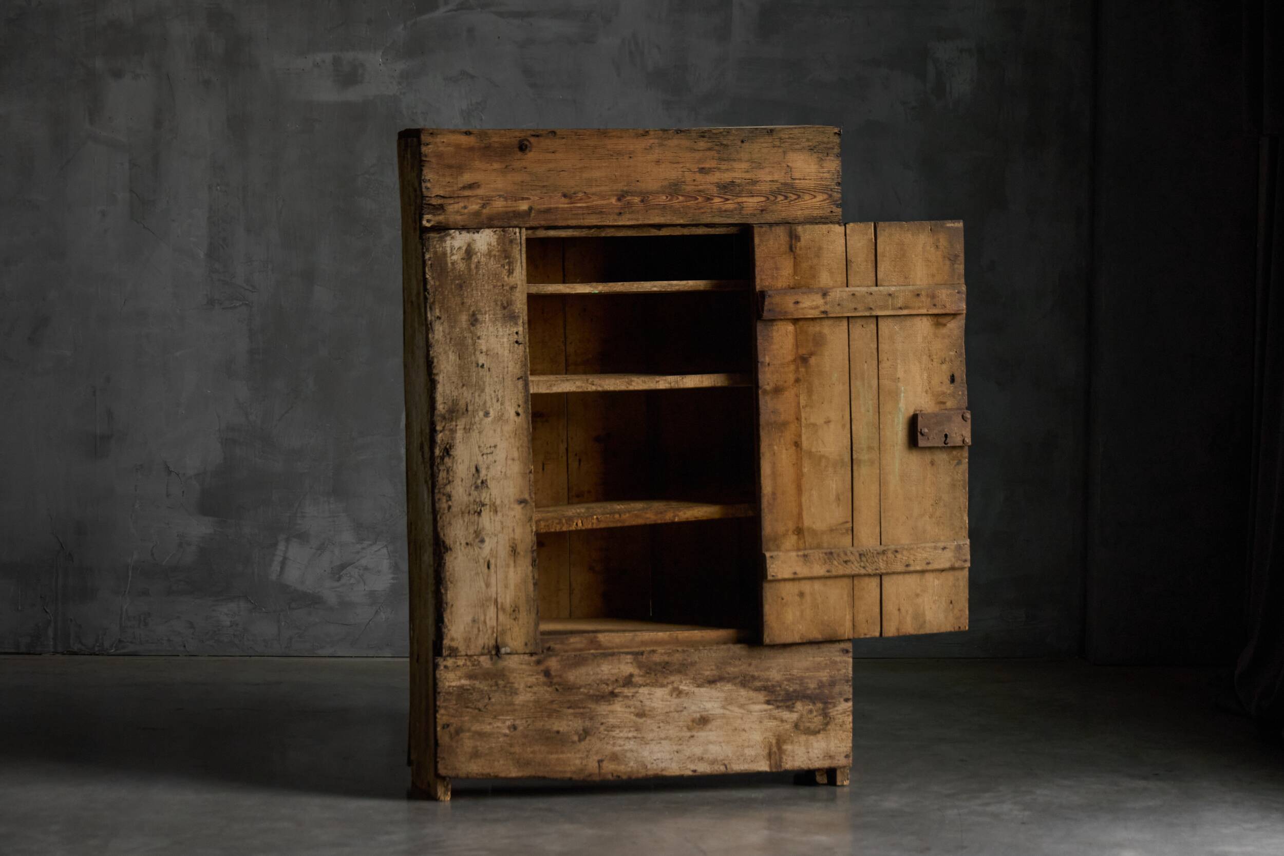 Rustic folk art cabinet, France, 19th century