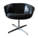 Pair of Pierre Paulin leather armchairs for Artifort 60s