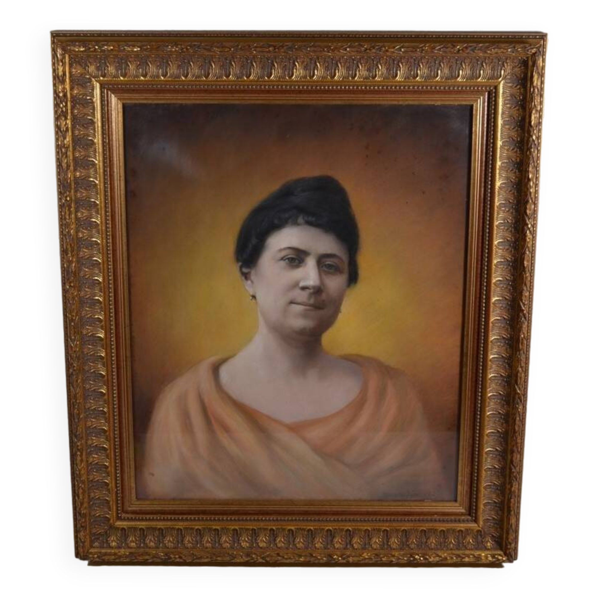 Dessendier (French School of the 20th century) Portrait of a woman in the antique style Pastel signed and dated 1927