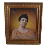 Dessendier (French School of the 20th century) Portrait of a woman in the antique style Pastel signed and dated 1927