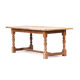 Rustic Farmhouse Brutalist Oak Dining Table
