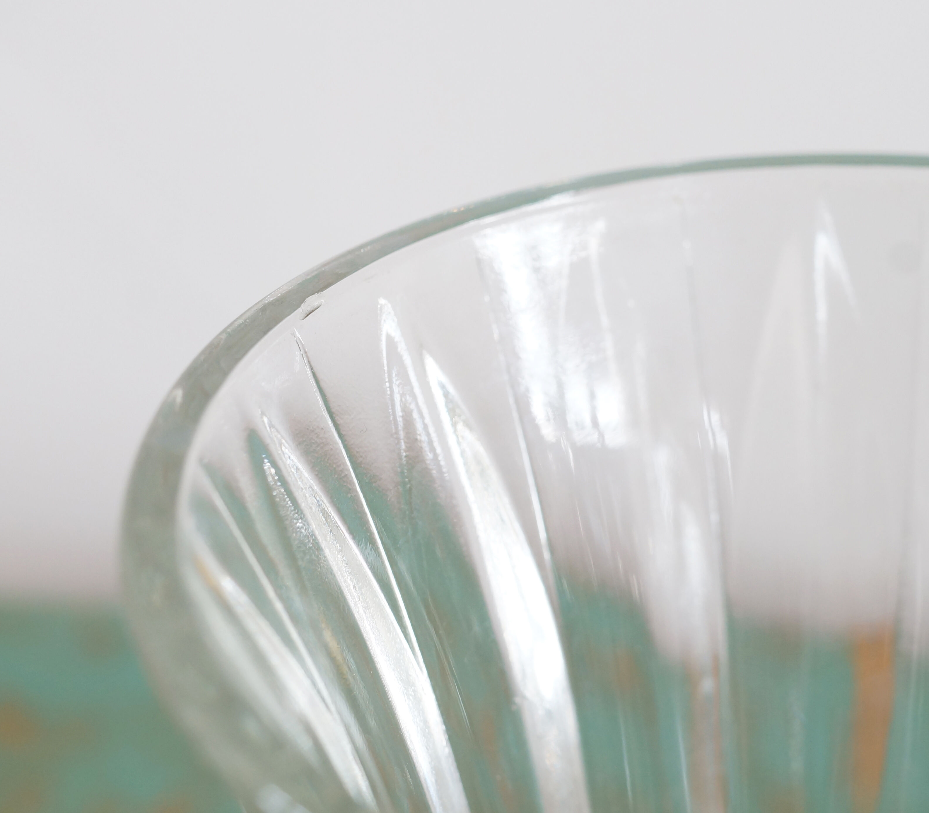 Vintage molded glass vase 50s