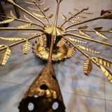 Golden wrought iron lamp