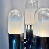 Carlo Nason style "Space Age" floor lamp, chrome & Murano, 1970s
