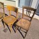 Lot de 6 chaises de bistrot dépareillées bois