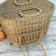 Woven wicker basket rustic vintage