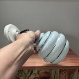 Blue and silver wall light