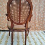 Fauteuil Louis XVI bois cannage