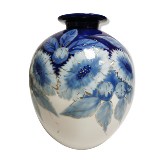 Camille Tharaud (1878-1956) in Limoges - Ovoid porcelain vase signed . XXth