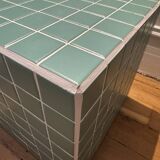 Jade ceramic cube side table 35x35 cm