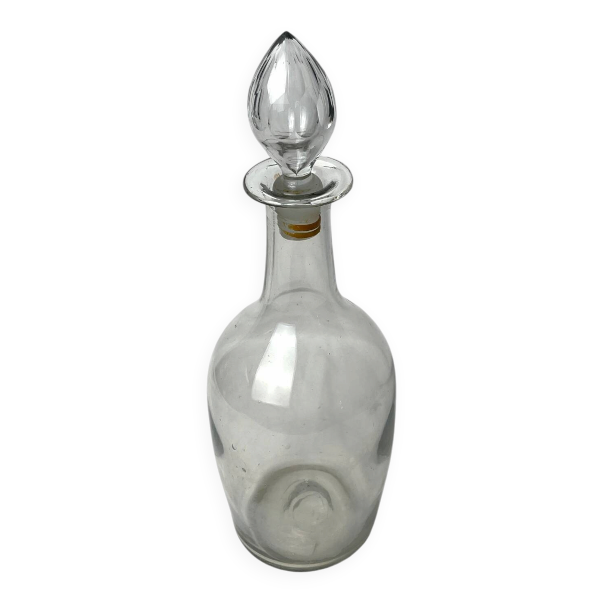 Tableware, large bottle carafe with stopper from the 19th century.