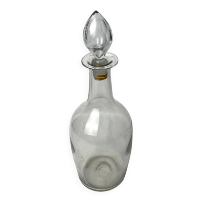 Arts de la table, grande bouteille carafe avec bouchon XIXème