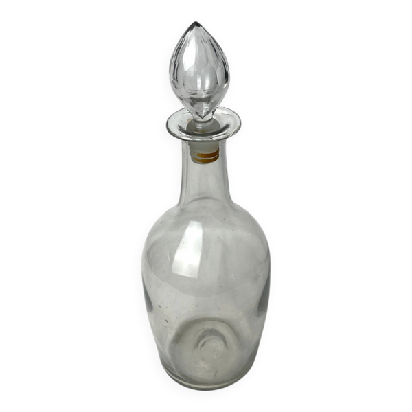 Arts de la table, grande bouteille carafe avec bouchon XIXème