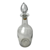 Tableware, large bottle carafe with stopper from the 19th century.