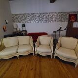 Louis XV style sofa and 2 armchairs