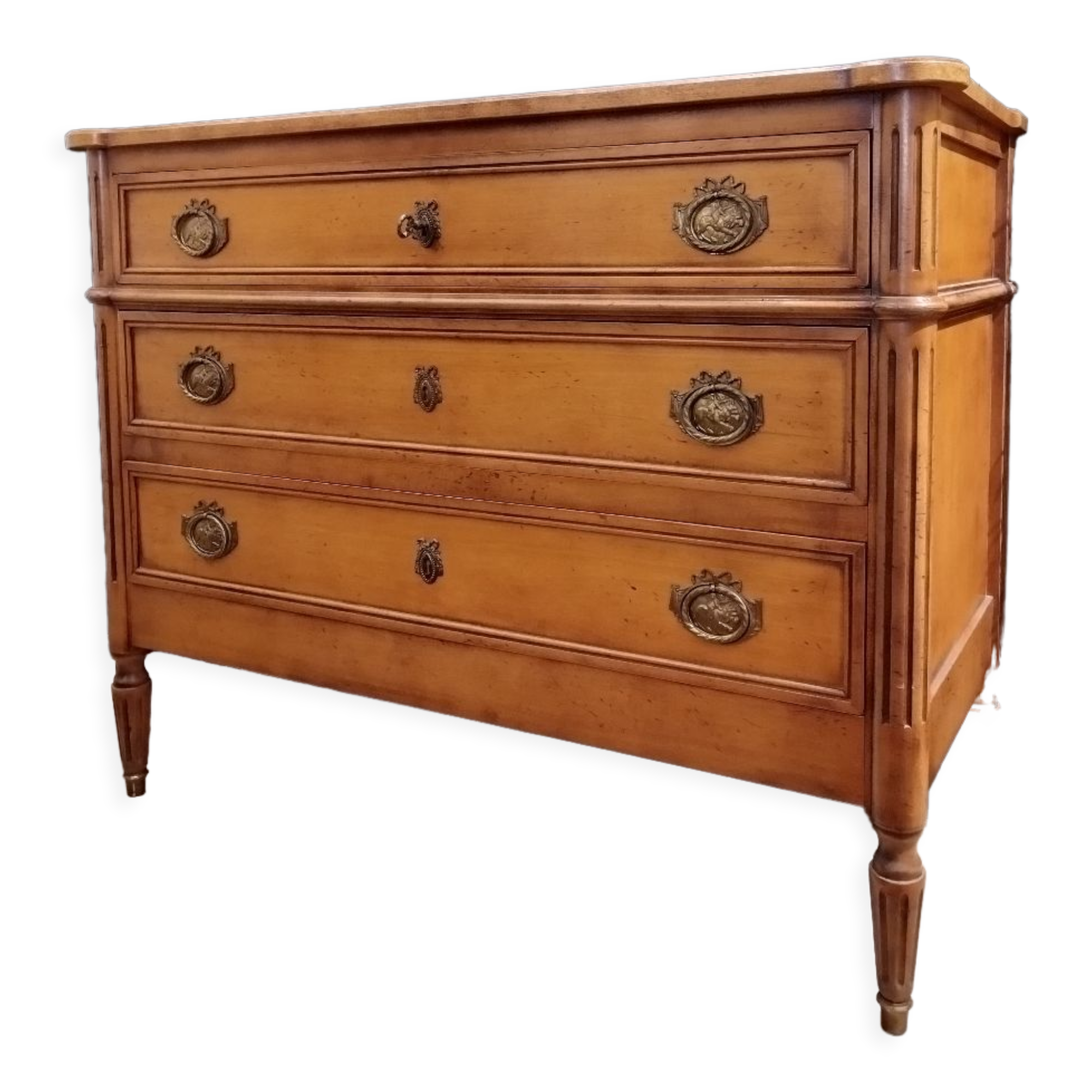 Chest of drawers 3 drawers Louis XVI style
