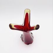Murano Organic Vase Red Amber 28.5cm 1.1kg